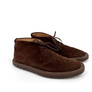 Tod’s Brown Suede Gommino Pebble Sole Chukka Desert Boots